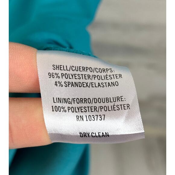 Donna Morgan Women’s 8 Blue Bell Sleeve Bow Midi Short Sleeve Cocktail Dress NWT - Picture 6 of 7